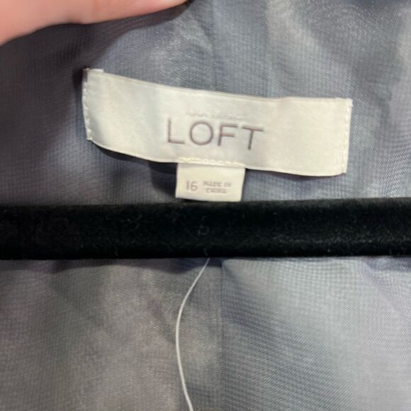 Nwt Size 16 Ann Taylor LOFT Gray Casual Fit & Flare Dress - Picture 12 of 15